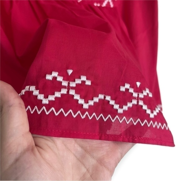 NWT Wrangler Hot Pink Retro Woven Embroidered Sleeveless Top Tank Size Small - Picture 5 of 8